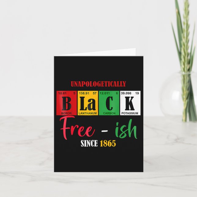 Tarjeta África Negra, sin remordimientos, libre de disculp (Anverso)