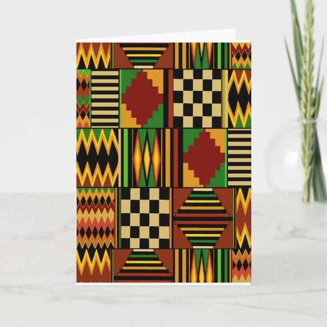 Tarjeta African Royal Kente Cloth Design (Anverso)