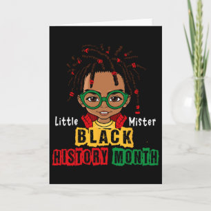 Tarjeta Africano Pequeño Señor Muchacho Niño Localizado Hi