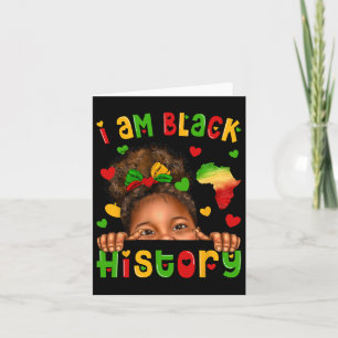 Tarjeta Afro, Chica negro afroamericano, historia negra