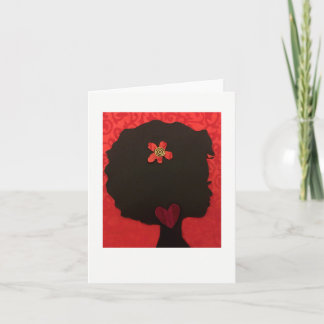 Tarjeta Afro Heart Design Notecard por Alicia L. McDaniel