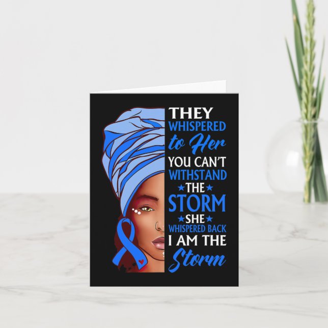 Tarjeta Afro: Soy la tormenta, conciencia de Ataxia (Anverso)