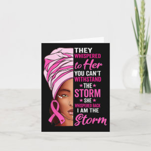 Tarjeta Afro: Soy la tormenta Ri del Cáncer de Mama