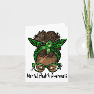 Tarjeta Afroamericana de Black Woman Mental Health Awaring