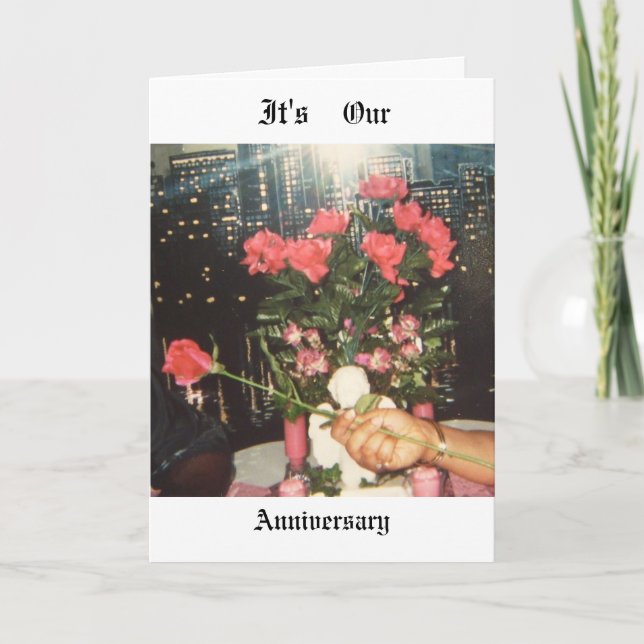 Tarjeta afroamericana del aniversario (Anverso)