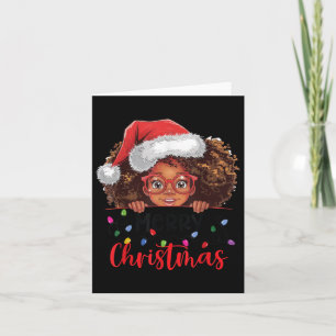 Tarjeta Afroamericana Feliz Navidad Africana Mujer Negra