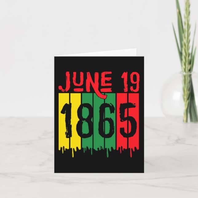 Tarjeta Afroamericano 19 de junio de 1865 19 de junio (Anverso)