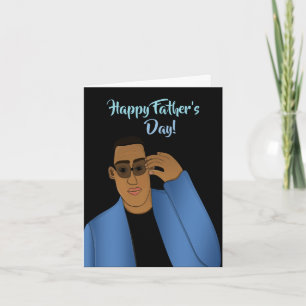 Tarjeta Afroamericano Guapo y Dotado Papá Día del Padre 