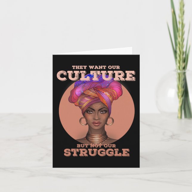 Tarjeta Afroamericano T Para Mujeres Cultura De Historia N (Anverso)