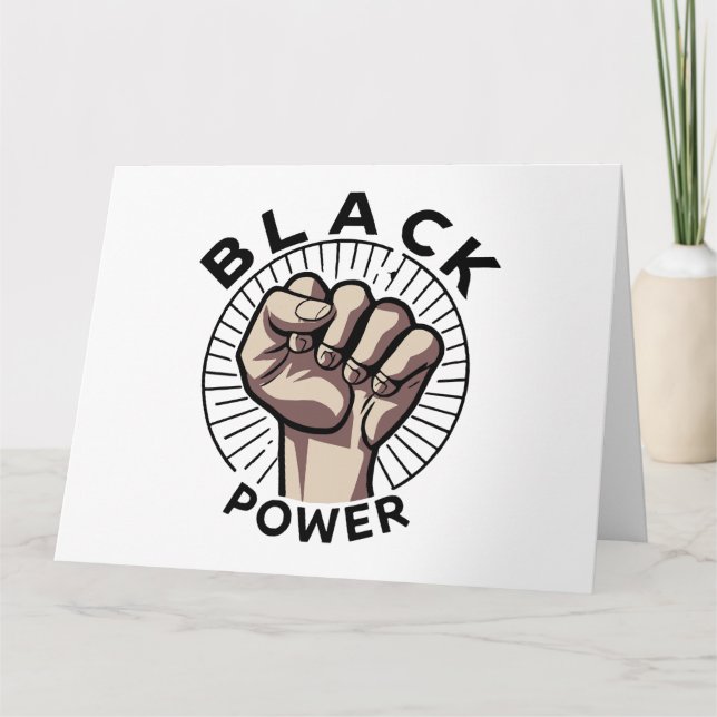 Tarjeta Afrocéntrico de poder negro (Anverso)