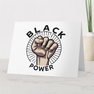 Tarjeta Afrocéntrico de poder negro