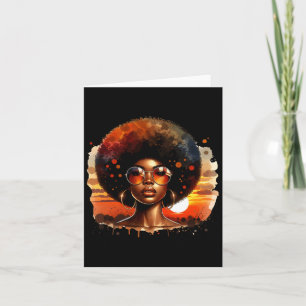 Tarjeta Afromujeres Orgullo negro Melanin afroamericano