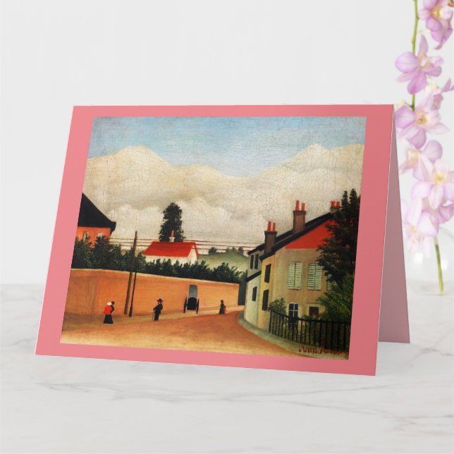 Tarjeta Afueras de París por Henri Rousseau (Orquídea)