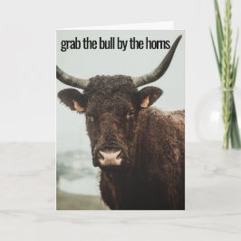 Tarjeta Agarra el toro por los cuernos