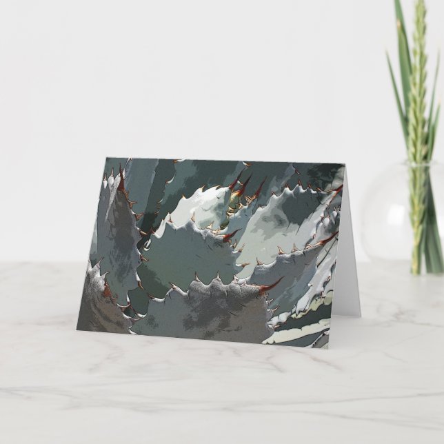 Tarjeta Agave notecard azul (Anverso)