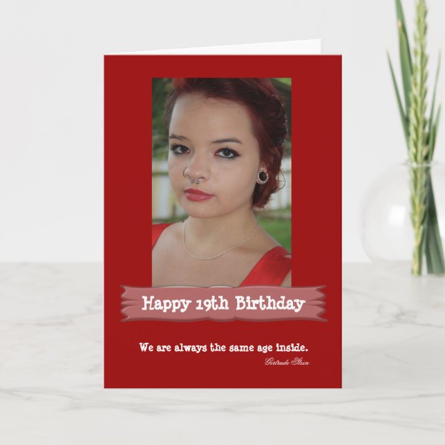 Tarjeta Age Photo Birthday Card (Anverso)