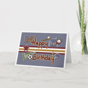 Tarjeta Age Specific All Sports Birthday Card Template