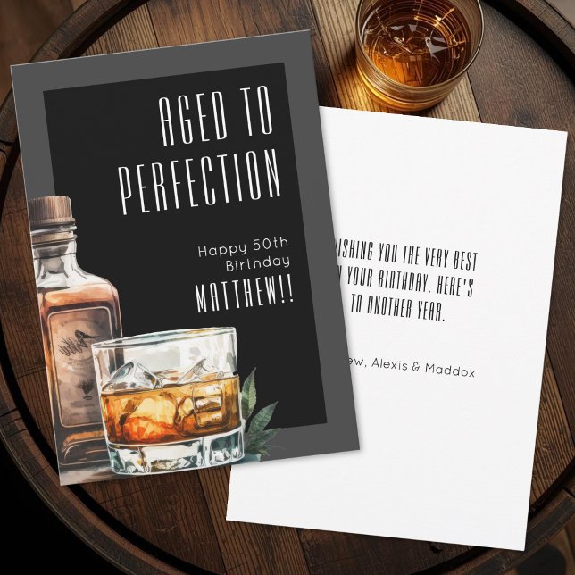 Tarjeta Aged To Perfection Birthday (Aged To Perfection Birthday Card)