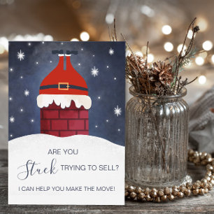 Tarjeta agente inmobiliario divertido Feliz Navidad