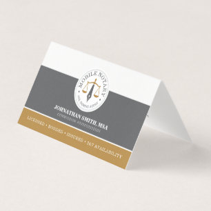Tarjeta Agente Legal de Firma Móvil Lino Gris Dorado Plega