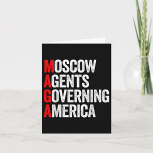 Tarjeta Agentes de Moscú vintage que gobiernan Estados Uni