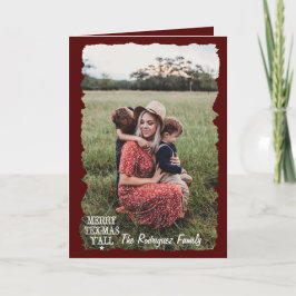Tarjeta Aggie Maroon Merry Tex-Mas Y'all Photo Navidades