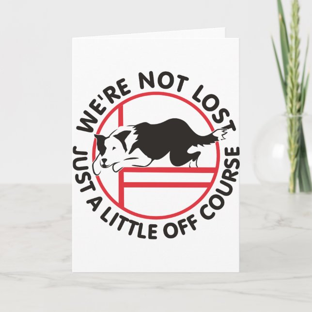 Tarjeta Agilidad del border collie del curso (Anverso)