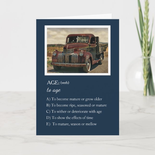 Tarjeta Aging - I'll Make it up as I Go - Birthday Card (Anverso)