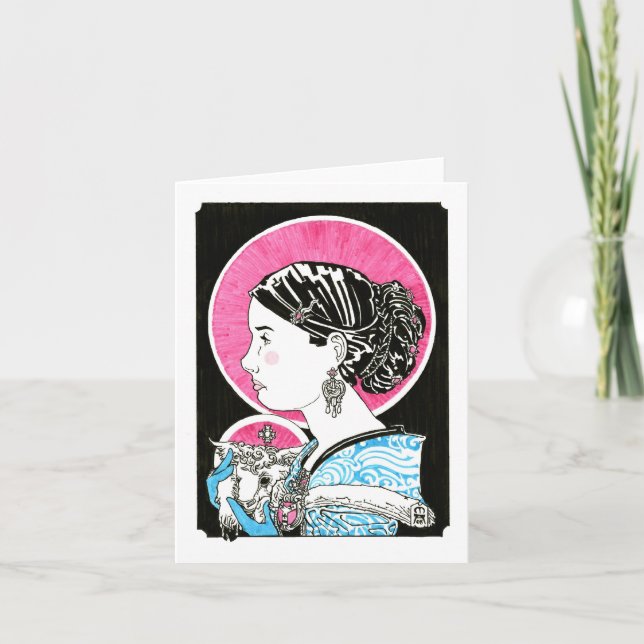 Tarjeta Agnés de Roma Notecard (Anverso)