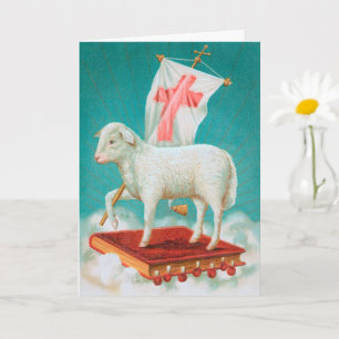 Tarjeta Agnus Dei / Christian Paschal Lamb Genérico