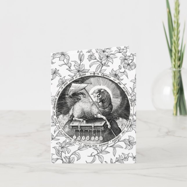 Tarjeta Agnus Dei Lamb Of God Card (Anverso)