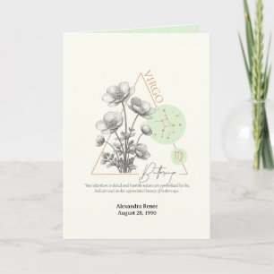 Tarjeta Agosto a Septiembre Personalizado de las Flores de