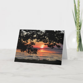 Tarjeta Agosto amanecer en Nelson Park