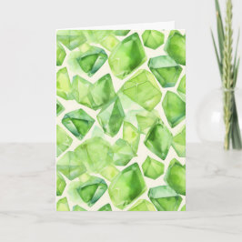 Tarjeta Agosto Birthstone Peridot Birday Card