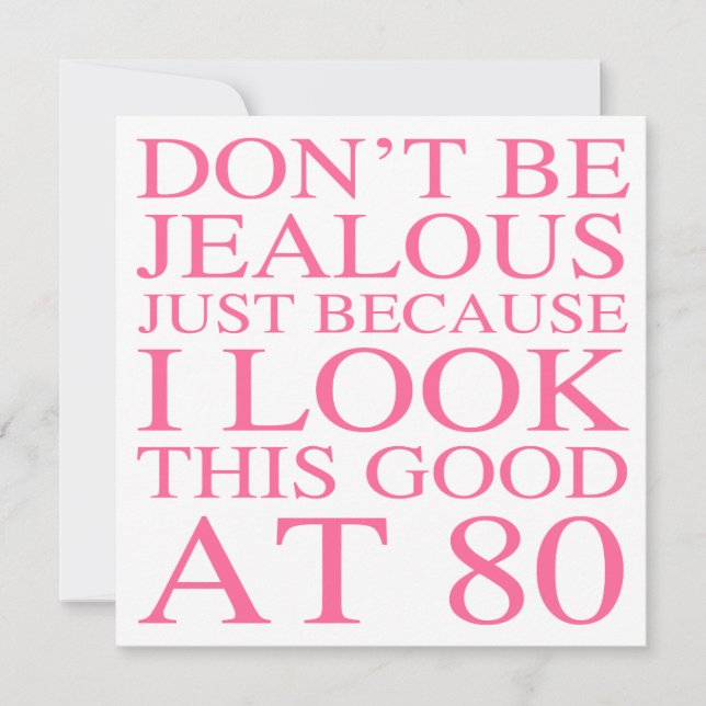 Tarjeta Agradable 80º Cumpleaños Para Las Mujeres (Anverso)
