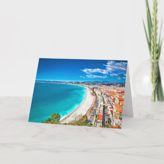 Tarjeta Agradable, acuarela de la costa costa de Francia