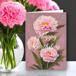 Tarjeta Agradables Carnations Bouquet Birday