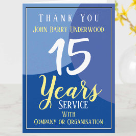 Tarjeta Agradecer al empleado por el servicio largo