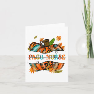 Tarjeta Agradecidos agradecidos Pacu Nurse Pumpkin Autum
