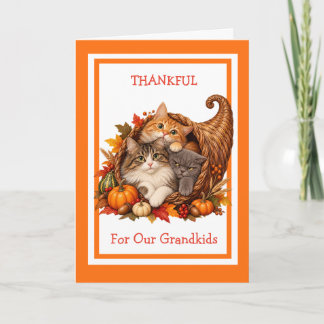 Tarjeta Agradecidos Por Nuestros Nietos Gato Divertido Día