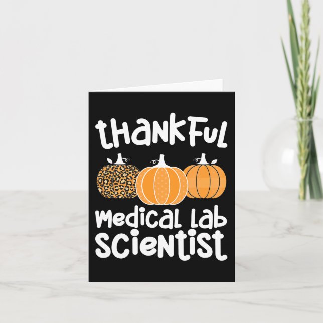 Tarjeta Agradecimiento a científico de laboratorio médico  (Anverso)