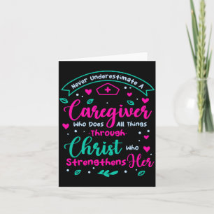 Tarjeta Agradecimiento a Cuidadora Cristiana Femenina