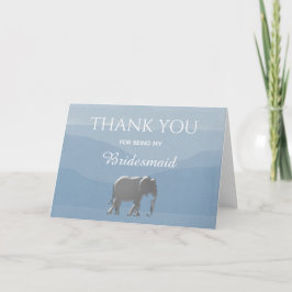 Tarjeta Agradecimiento a Dama de Honor Azul Polvo