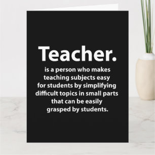 Tarjeta Agradecimiento a Maestros en Blanco y Negro