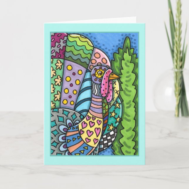 TARJETA AGRADECIMIENTO A TURQUÍA, OBSERVADORES DE PATCHWOR (Anverso)