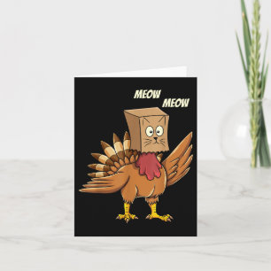 Tarjeta Agradecimiento a un gato de Turquía Meow Funny Hom