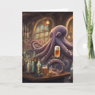Tarjeta Agradecimiento al camarero pulpo caprichoso