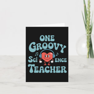 Tarjeta Agradecimiento al profesor de ciencias Groovy lind