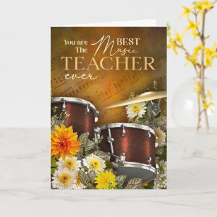 Tarjeta Agradecimiento al Profesor de Música de Batería de