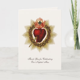 Tarjeta Agradecimiento al sacerdote del Sagrado Corazón de